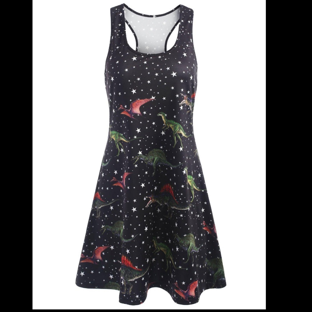 Dresslily Dinosaur Dress Size M, US Size 10, New Without Tags
